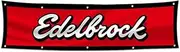 Banner for Edelbrock Racing Car Flag 2x8 Feet for Shop Garage Man Cave Decor