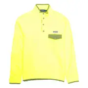 Polo Ralph Lauren Mens Half Snap Brushed Fleece Pullover (Medium, Safety Yellow)