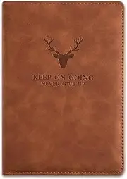 Notebook Journal with Pen Loop, Deer Head Design Writing Notebooks, Perfect for Office Home School Business Writing and Composition Brown (B5)