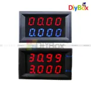 10A 4Bit Blue+Red/Red+Red 5Wires Voltmeter Ammeter DC200V LED Dual Digital Volt