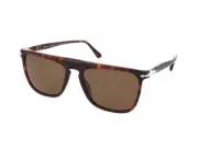 PERSOL SQUARE HAVANA TORTOISE SILVER POLAR BROWN SUNGLASSES PO3225S 24/57 NEW 56