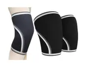 1 Pair 7Mm Protective Knee Sleeves Knee Support For Weightlifting Powerlifting Cross Training