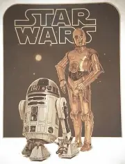 STAR WARS C-3PO & R2D2 (A) ROBOTS 1977 VINTAGE ORIGINAL FACTORS IRON-ON/TRANSFER