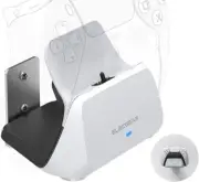 ElecGear Solo Charging Dock for PS5 Controller, Wall Mount and Desktop Dual Purp