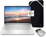 [HP] 15.6" HD Laptop Computer 2022, AMD Athlon Silver 3050U (Beats i3-7100U) Up to 3.2GHz, 16GB RAM, 512GB SSD, Webcam, USB-C, Wins 10 W/ 1 Year of Microsoft365, Mouse, Sleeve (Silver)