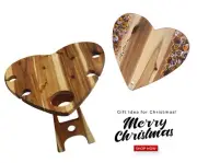 Gift Set Heart Shaped Picnic Table and Cheeseboard - Christmas Gift