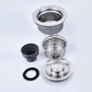 Stainless Steel Sink Drain Stopper Universal Sink Basket Strainers Plug