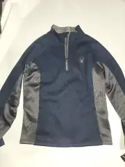 Sypder 1/4 Zip Mens Medium Blue Long Sleeve Casual NWT