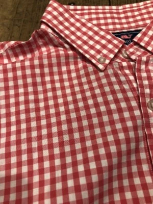 Vineyard Vine men's button down slim fit whale shirt NWT sandy cay jetty red
