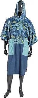 MDNS Madness Change Robe Surf Poncho One Size Unisex Changing Aid Blue Leaf Duo