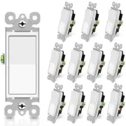3 Way Wall Light Switch Self-Grounding Residential Commercial Grade UL 12Packs