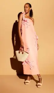 BNWT Zimmermann High Tide Floral Midi Linen Dress Size 1