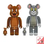 BE@RBRICK 庫柏力克熊TOM AND JERRY フロッキー 湯姆貓+傑利鼠植絨款 100％+& 400％