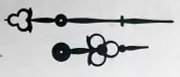 Vienna Regulator Clock Hands, Blued Steel, Stock No, 151