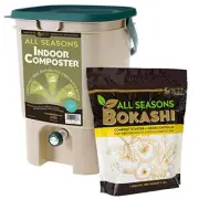 All Seasons Indoor Composter Starter Kit – 5 Gallon Tan Compost Bin For Kitchen