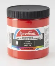 Speedball Acrylic Screen Printing Ink 8-Ounce Medium Red