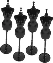 WESIEVYA 4pcs Keel Model Stand Mannequin Body for Sewing Mini Size Tailoring Mannequin Doll Dressup Mannequin Stand Mini Mannequin for Tailoring Doll Dress Model Stand Dress Form Mannequin