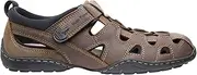 Mens Hush Puppies Sentry Brown Sandals Leather Summer Shoes 13 EW - Extra Wide