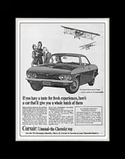 1966 Chevy Corvair Monza Sport Coupe - Matted for 11x14 Frame