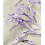 Bow Hair Clip Set Set of 8 - Purple - One Size