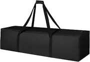 INFANZIA Premium Zipper Travel Duffel Bag, 24-35-45-47-50 inch 2Pack Sports Equipment Luggage Bag for Men Women, Water Resistant Oversize Foldable Tent Storage Bag, Black, 50x13x13 inch, Adjustable