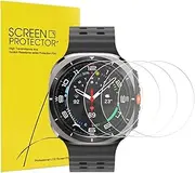 6 Pack for Samsung Galaxy Watch 7 Ultra 47mm Screen Protector [HD Transparent], Tempered Glass Screen Protector,Anti Scratch, Touch Sensitive,Easy Installation