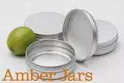 10x 100ml Aluminium Jar with Wadded Lid Candle Jar, Beard Balm Jar, FREE POST