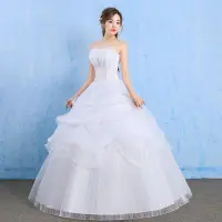 在飛比找蝦皮購物優惠-【MOMO新娘婚紗】【限時免運】【現貨下殺】主婚紗禮服白色齊