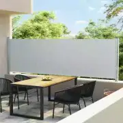 Outdoor Patio Retractable Side Awning Sun Blinds Privacy Screen 140x600cm Grey