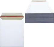 80 Pack 8×10 inch Photo Document Mailer,White Cardboard Envelopes Stay Flat Mailing for Photos, Pictures, Papers, CD Self Seal Shipping Envelopes for Home, Office Rigid Mailers