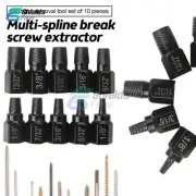 10x Bolt Extractor Set Stripped Damaged Bolt Nut Removal Extractor Socket Tool