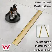 Clearance 830mm Lauxes Bath Tile-insert Floor Shower Grate Waste Drain Waste Outdoor
