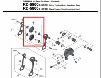 在飛比找Yahoo!奇摩拍賣優惠-補修 SHIMANO 105 5800 後變速器 導輪 後變