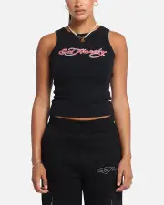 [ED HARDY] Ed Hardy Women's Tried And True Tank Black - Size 2XL 2XL Black