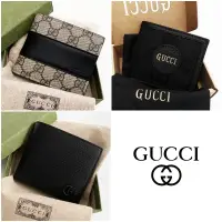 在飛比找蝦皮購物優惠-美國百分百【全新真品】Gucci 皮夾 八卡 短夾 皮革 專