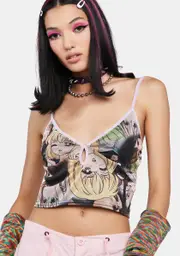 [NGOrder] Anime Mesh Cropped Cami