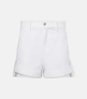 [7 For All Mankind] 7 For All Mankind High-rise denim shorts UK 10 white