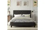 Istyle Chester King Bed Frame Fabric Charcoal