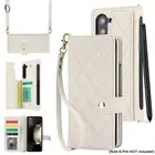 For Samsung Galaxy Z Fold 6/5/4/3 Crossbody Card Wallet Stand Case with Pen Slot