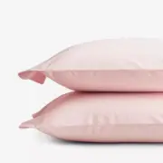 Company Essentials Petal Pink Organic Cotton Percale Standard Pillowcases (Set o