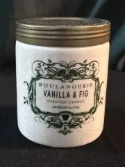 Anthropologie Boulangerie CandleVanilla & Fig Scented Soy Fragrance Home Jar New