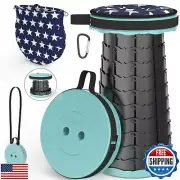 ALEVMOOM Telescoping Stool with Cushion,Portable Collapsible Camping Stools,