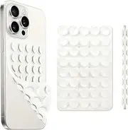 Silicone Suction Cup Phone Case Mount Double Sided, Phone Accessories Hands-Free Strong Grip Holder for Selfies and Videos, Silicon Phone Stand for iPhone and Android,White