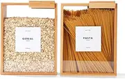 APT 1101 Food Dispenser 2L | Kitchen Organizers and Storage | Food Containers & Cereal Dispenser for Pantry Organization And Storage Container | Cereal, Rice, Flour, Snack (Bamboo, 2)