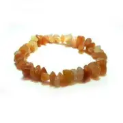 Red Aventurine Gemstone Chip Stretch Bracelet