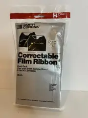 NEW Smith Corona Typewriter Black Correctable Film Ribbon - Dual Pack - H63446