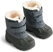 [Wheat] Thermopac Children's Shoes Winter Boots Winter Shoes Moonboots Thy Junior Sizes Unisex Boys and Girls 80% Nylon, 20% Leather Breathable, Waterproof