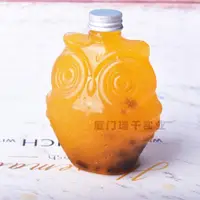 在飛比找ETMall東森購物網優惠-貓頭鷹卡通果汁飲料瓶PET塑料透明奶茶瓶兒童創意透明加厚飲料