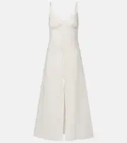 [Velvet] Velvet Janet linen midi dress AU 16 white