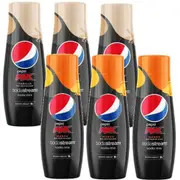 SodaStream Pepsi Max Vanilla + Mango Assorted 6 Pack Syrup Soda Mix Variety 440mL